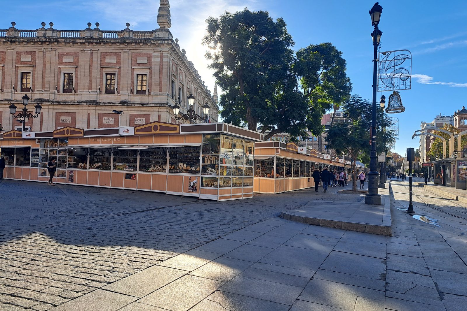 Calle del centro de Sevilla en Navidad